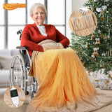 Electric Heated Blanket Throw w/ Hand Warmer, Keenstone Machine Washable Fast Heated Flannel Blanket Twin Size, Blue