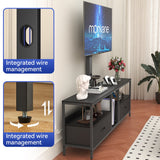 Behost TV Stand with Mount and Fabric Drawers for 65 Inches TV, Entertainment Center and Industrial TV Console Table with Storage for Living Room, Bedroom