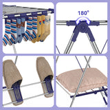 Behost Clothes Drying Rack Stainless Steel Gullwing Space-Saving Foldable