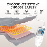 62*84“ Electric Heated Blanket Twin Keenstone Machine Washable Fast Heated Flannel Blanket Twin Size, Blue