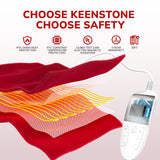 62*84“ Electric Heated Blanket Twin Keenstone Machine Washable Fast Heated Flannel Blanket Twin Size, Blue