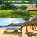 500lbs Load,4-Position Adjustable Folding Camping Bed Chair - With Pillow & Pillow Pad for Adults, Home Office Nap, Travel, Camping.