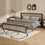 Behost Platform Bed Frame with Headboard, Full Size Bed