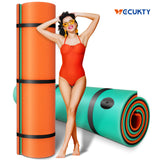 Floating Water Mat for 2 Person, VECUKTY 6 x 6' 3 Layer Lily Pad for Beach,Ocean, Lake,Organ&Green