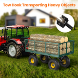 Heavy Duty Steel Dump Garden Cart, Vecukty Outdoor Utility Lawn Yard Wagon 600Lbs 3 cu ft Capacity with Liner, Gardening Cart with Removable Sides and 10 Inch Pneumatic Wheels - Black