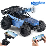 RC Car with 5G HD 1080P FPV Camera, 2.4Ghz Remote Control Car w/Walkie Talkie Function, 1:16 Scale High Speed Electric Carrier Vehicle Monster Trucks for Kids Adults,Blue