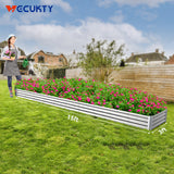 VECUKTY 15x3x1 ft Raised Garden Beds Outdoor, 6×3×1 ft (2 Pack) Planter Raised Bed for Gardening, Vegetables, Flowers ,Large Metal Garden Box