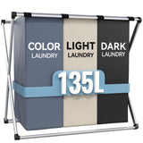 Keenstone 135L Large Clothes Laundry Hamper Sorter Waterproof Laundry Storage Bag Basket Sorter for Laundry Room Organization