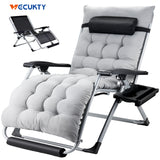 VECUKTY XL Oversize Zero Gravity Chair - 500lb Capacity, 29-Inch Wide Padded Seat, Folding Travel Recliner for Outdoor / Indoor Use - Patio, Lawn,Grey,Portable and Heavy Duty