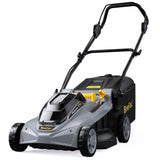 40V (2 x 20V) 17'' Cordless Lawn Mower, Multi-Functional Grass Cutter with 4.0Ah Battery, 6 Adjustable Height Settings, Durable Manganese Steel Blades, Easy to Use for Medium to Large Lawn