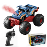 Vecukty RC Monster Truck，Waterproof Amphibious Remote Control Car With Lights & Sprays，2.4GHz All Terrain Off-Road Pickup Truck，Christmas Birthday Gift Toys for Boys and Girls Kids 4-12