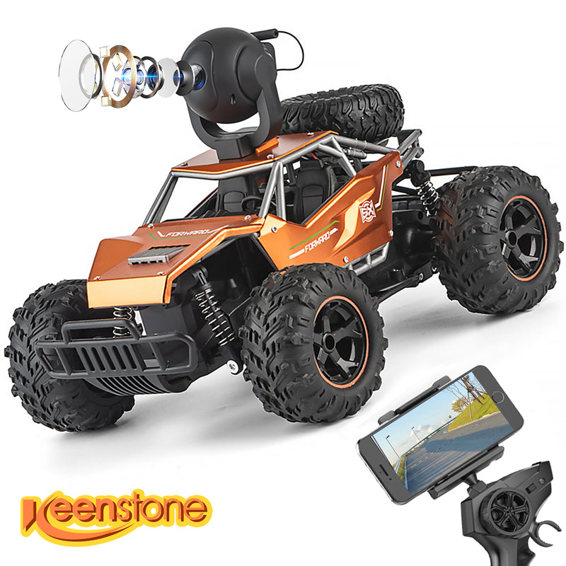 RC Car with 5G HD 1080P FPV Camera, 2.4Ghz Remote Control Car, 1:16 Scale High Speed Electric Carrier Vehicle Monster Trucks for Kids Adults,Orange