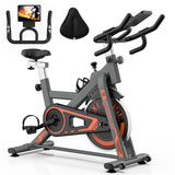 Exercise Bike, TCISA Indoor Cycling Bike with Heavy Flywheel, Free Ultra-Cushy Bike Seat, Silent Belt Drive, LCD Monitor for Home Gym Cardio Workout Training