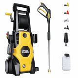TCISA Electric Pressure Washer, 3800 PSI Max with 35FT Power Cord 20FT Hose 5 Nozzles and Built-in Soap Cannon for Car Garden Yard Hom