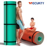 Splicable Multi Person Floating Water Mat , Vecukty 8.5x6 ft Lily Pad for Water Recreation and Relaxation, Tear Resistant XPE Foam Floating Mat for Beach, Ocean, Lake, Pink&Blue
