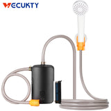 Portable Outdoor Shower, VECUKTY Removable Rechargeable Battery 4500 mAh with LED Light, Battery Powered Shower Pump for Hiking, Camping, Travel, Beach, Pets, Plants
