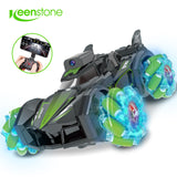RC Stunt Car with 5G HD 1080P FPV Camera, 2.4Ghz Remote Control Car,Electric Carrier Vehicle Monster Trucks for Kids Adults,Green