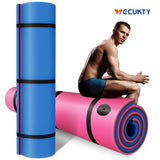 6'x 6' Floating Water Pad for 2 Person, VECUKTY 3 Layer Lily Pad for Water Recreation and Relaxing,Tear-Resistant XPE Foam Floating Mat for Beach,Ocean, Lake，Pink&Blue