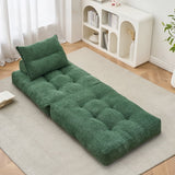 BEHOST 86" 4 Pack Large Futon Sofa Bed for Adults, 3-in-1 Convertible Folding Chair Bed Sleeper Chair, Green