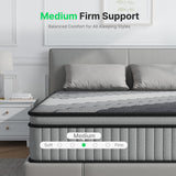 Behost 10" Medium Soft Memory Foam Mattress, King Mattress