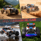 Vecukty 1:20 Scale High Speed Remote Control Car，32 KPH High Speed，All Terrain 4WD Off-Road Truck with 2.4 GHz Precise Remote Control & 2 Batteries ，Gift for Adults Boys，Orange