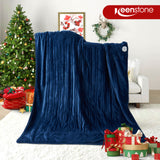 50*60“ Electric Heated Blanket Throw, Keenstone Machine Washable Fast Heated Flannel Blanket, Darkturquoise