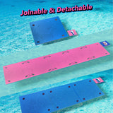 6'x 6' Floating Water Pad for 2 Person, VECUKTY 3 Layer Lily Pad for Water Recreation and Relaxing,Tear-Resistant XPE Foam Floating Mat for Beach,Ocean, Lake，Pink&Blue