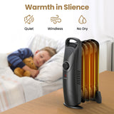 Keenstone Mini Oil Heater, 500W Quiet Oil-Filled Radiator Heater with Thermostat, Overheat Protection, 2 Heat Settings, Electric Space Heater for Indoor Use