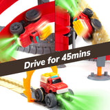 Electric Racing Tracks for Boys and Kids, Race Car Track Sets Gift Toys for Children Over 5+,Red