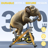 Exercise Bike, TCISA Indoor Stationary Bike for Home with Free Ultra-Cushy Bike Seat, Silent Belt Drive, Heavy Flywheel and for Home Gym Cardio Workout Training