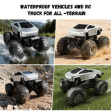 Vecukty RC Monster Truck，4WD Waterproof Amphibious Remote Control Car,2.4GHz All Terrain Off-Road Pickup Truck ,Christmas Birthday Gift Toys for Boys/Girls Kids 4-12