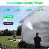 VECUKTY Electric Pressure Washer,4000 PSI Max 2.8 GPM Power Washer with 35FT Cord,20FT Hose,5 Quick Nozzles,Foam Cannon for Car Garden Patio