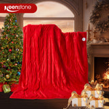 50*60“ Electric Heated Blanket Throw, Keenstone Machine Washable Fast Heated Flannel Blanket, Darkturquoise