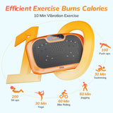 TCISA Vibration Plate Exercise Machine,Whole Body Fitness Workout Equipment,Vibration Plate for Lymphatic Drainage,Remote Control and Resistance Bands,Orange