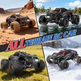 Vecukty 1:16 Scale High Speed Remote Control Car，40 KPH High Speed，All Terrain 4WD Off-Road Truck with 2.4 GHz Remote Control & 2 Batteries ，Gift for Adults Boys，Orange