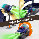 Electric Racing Tracks for Boys and Kids, Race Car Track Sets Gift Toys for Children Over 5+,Blue
