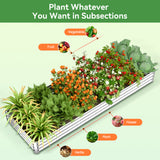 VECUKTY 15x3x1 ft Raised Garden Beds Outdoor, 6×3×1 ft (2 Pack) Planter Raised Bed for Gardening, Vegetables, Flowers ,Large Metal Garden Box