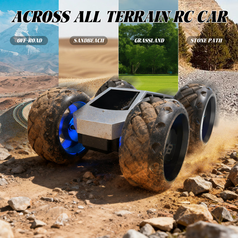 RC Car Truck, Vecukty 1:10 Giant Wheel Sense Of Technology Remote Control Toy Car, High-Speed Climbing and Colorful Gradient Lights with Music, Christmas Birthday Gift for Boys Kids