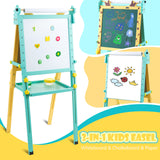 Keenstone Deer Art Easel for Kids Easel Set with 100+ Painting Gifts,Chalkboard Dual Magnetic Whiteboard,Painting Stand with Paper for Ages 3 and up Kids Children Toddler