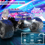 Vecukty 1:18 Scale Brushless Fast RC Cars, 4WD Off-Road Remote Control Trucks, High Speed Remote Control Car for Kids Boys Girls Age 6-18, All Terrain Truck Toys Gifts