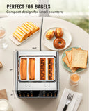 Keenstone Toaster 4 Slice, Digital Smart Toaster with TouchScreen, Dual Control Panel, Single Slot Toasting, Timer, Reheat & Defrost for Bagels, Bread, Waffles, Stainless Steel Kitchen Essentials