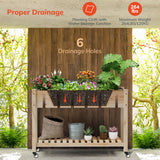 Raised Garden Bed with Planting Tool, BEHOST Elevated Wood Planter Box Stand for Backyard, Patio, Balcony w/Bed Liner, 264lb Capacity