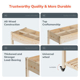 Raised Garden Bed, BEHOST Elevated Wood Planter Box Stand for Backyard, Patio, Balcony w/Bed Liner, 264lb Capacity