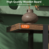 Behost TV Stand with LED Lights for 65 inch TV, Farmhouse Entertainment Center for Living Room, Gaming TV Console for Bedroom,Rustic Brown