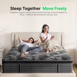 Behost 10 Inch Queen Mattress in a Box, CertiPUR-US Memory Foam & Pocket Spings Medium Firm Hybrid Bed Mattress for Sleep