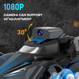 RC Stunt Car with 5G HD 1080P FPV Camera, 2.4Ghz Remote Control Car ,Electric Carrier Vehicle Monster Trucks for Kids Adults,Blue