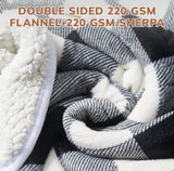 Electric Heating Blanket with Waistband and Sleeves - Keenstone Cozy Plaid Heated Throw with 6 Heat Levels and Timer Settings - 50 x 70 inch,Red