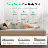 12" Queen Mattress, Gel Infused Memory Foam and Pocket Spring Hybrid Mattress in a Box, Medium Firm