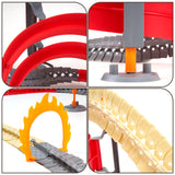 Electric Racing Tracks for Boys and Kids, Race Car Track Sets Gift Toys for Children Over 5+,Red