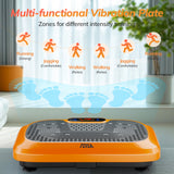 TCISA Vibration Plate Exercise Machine,Whole Body Fitness Workout Equipment,Vibration Plate for Lymphatic Drainage,Remote Control and Resistance Bands,Orange